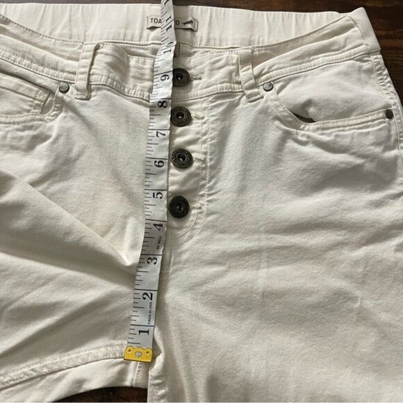 Toad&Co Earthworks Kick Flare Pant Women's Size 10 ivory cream organic cotton - Picture 11 of 13